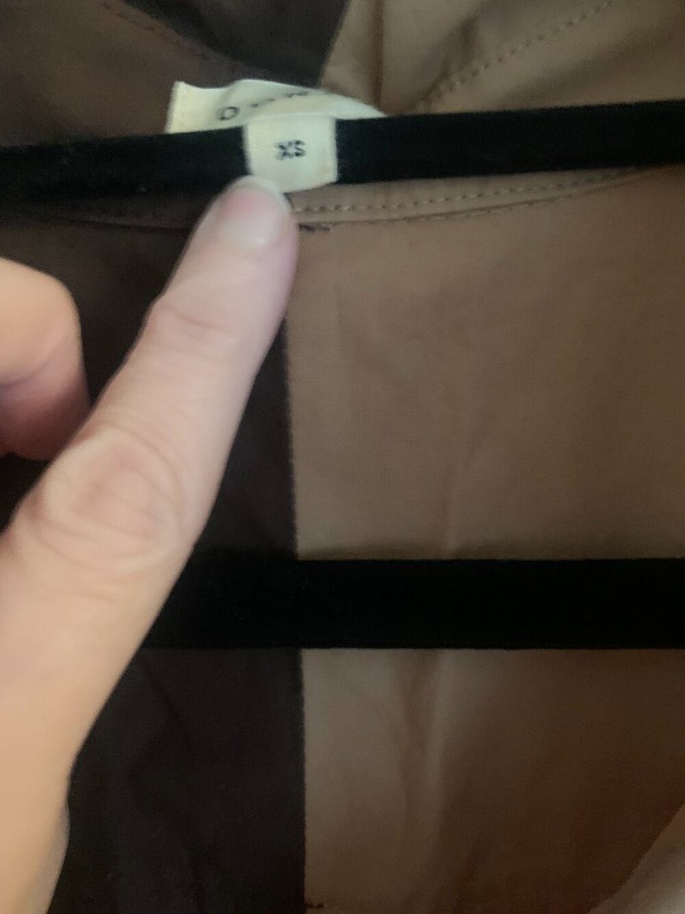 DONNI duo pop button down Camel/Brown XS - Picture 8 of 8